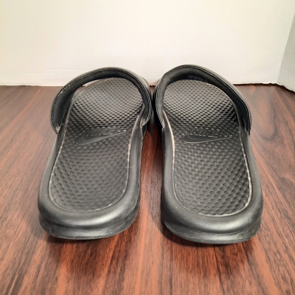 Nike Benassi JDI Mens Size 13 Slides Black White Sandals Flip Flop 343880-090 - Picture 2 of 10